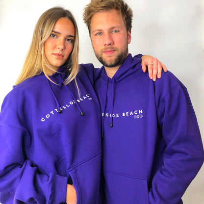 Purple Unisex Hoodie - White Text