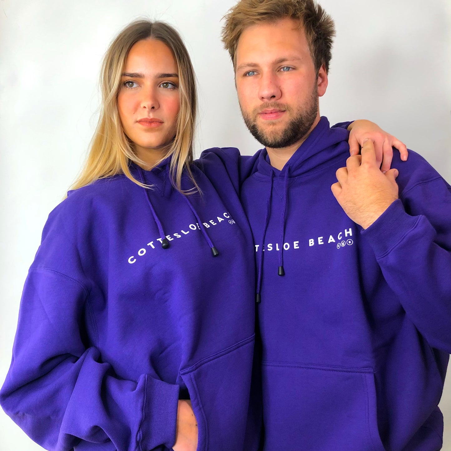 Purple Unisex Hoodie - White Text