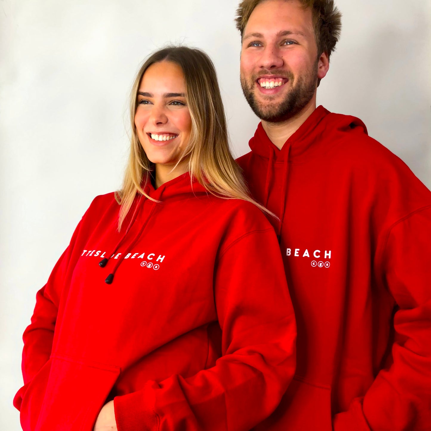 Red Unisex Hoodie - White Text