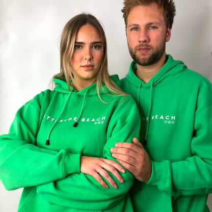 Emerald Green Unisex Hoodie - White Text