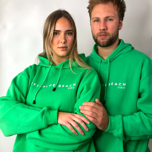 Emerald Green Unisex Hoodie - White Text