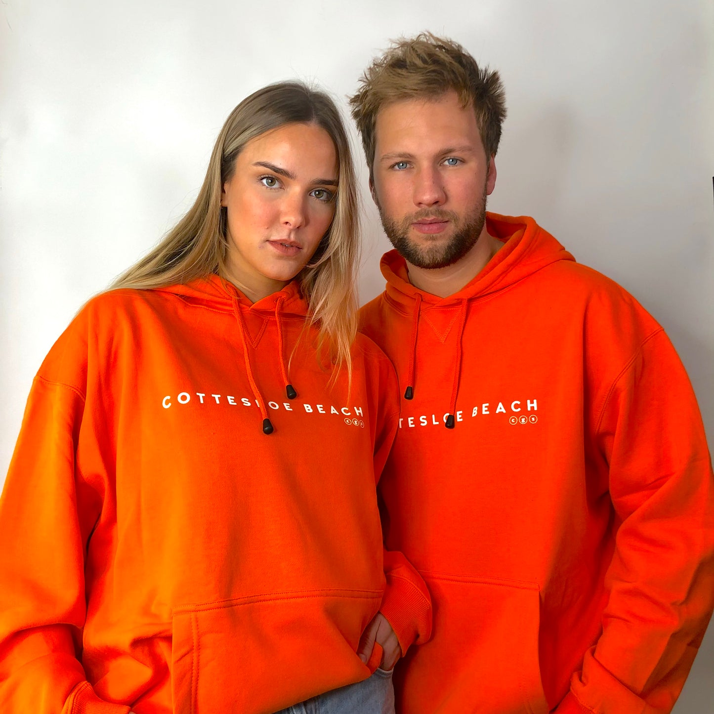 Orange Unisex Hoodie - White Text