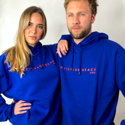 Royal Blue Unisex Hoodie - Orange Text