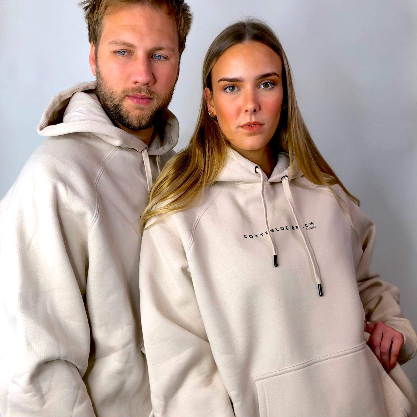 Natural Premium Unisex Hoodie - Black Text