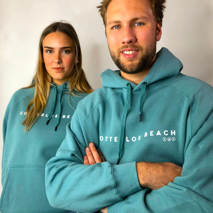 Slate Green Premium Unisex Hoodie - White Text