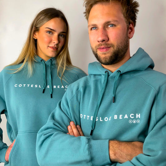 Slate Green Premium Unisex Hoodie - White Text