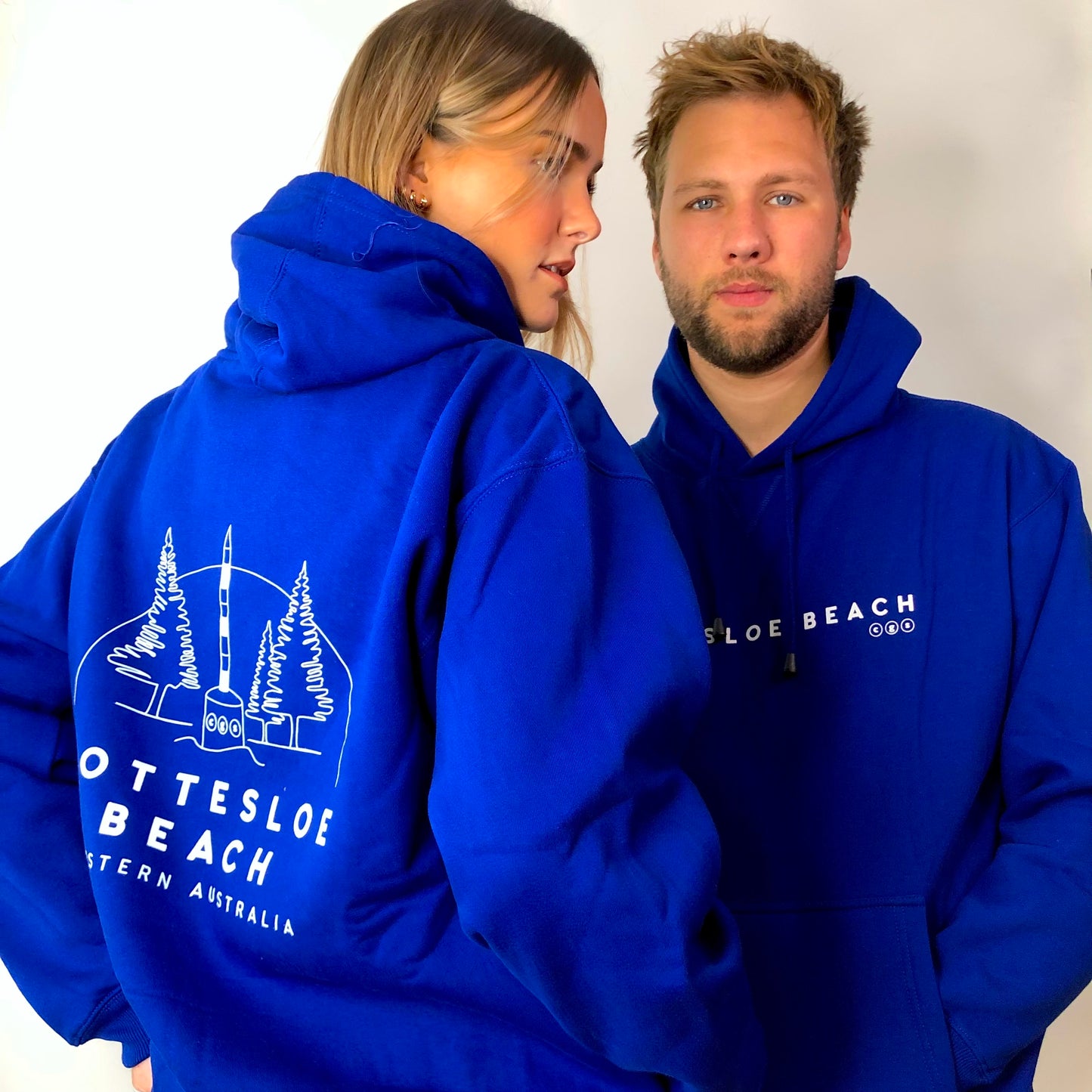 Royal Blue Unisex Hoodie - White Back Logo