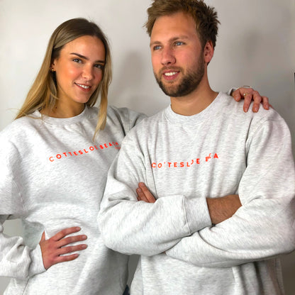 Snow Marle Unisex Crew Neck - Orange Text