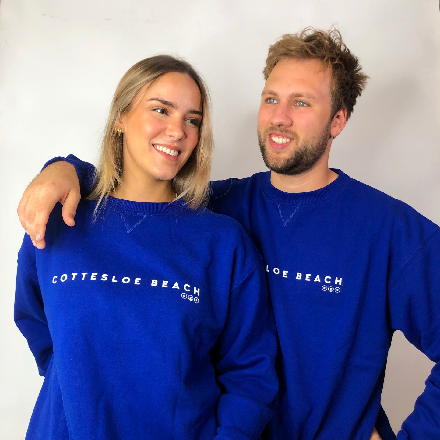 Royal Blue Unisex Crew Neck - White Text