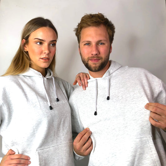 Snow Marle Unisex Hoodie - Grey Back Logo
