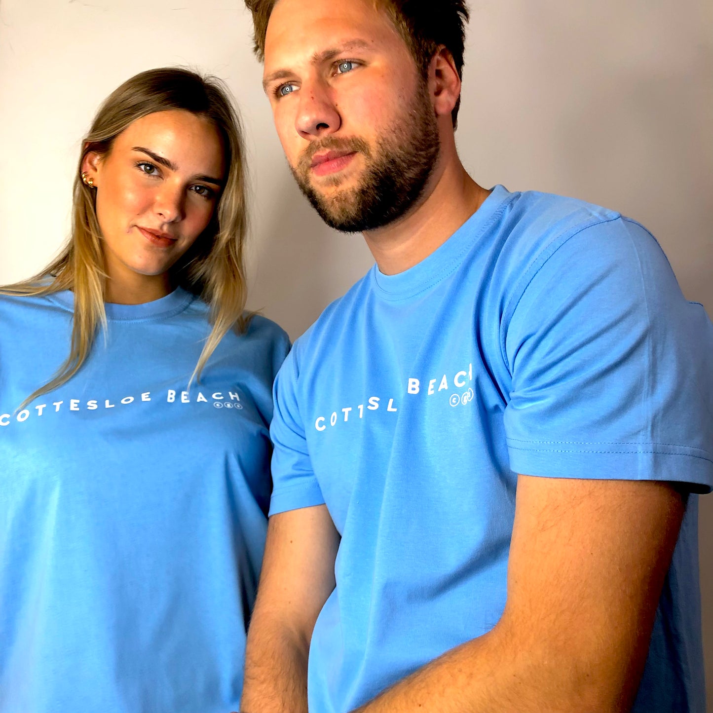 Sky Blue Unisex T-shirt - White Text