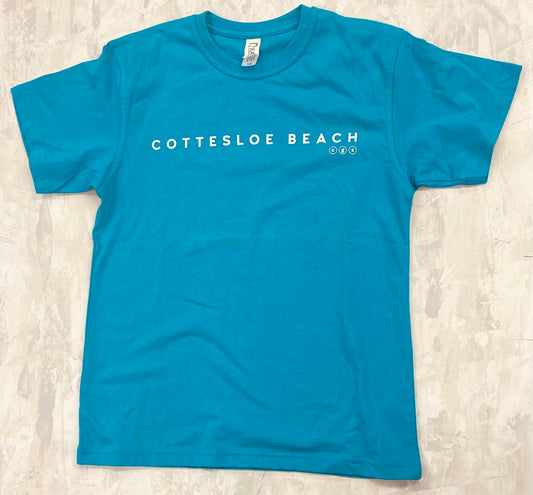 Turquoise Unisex T-Shirts - White Text