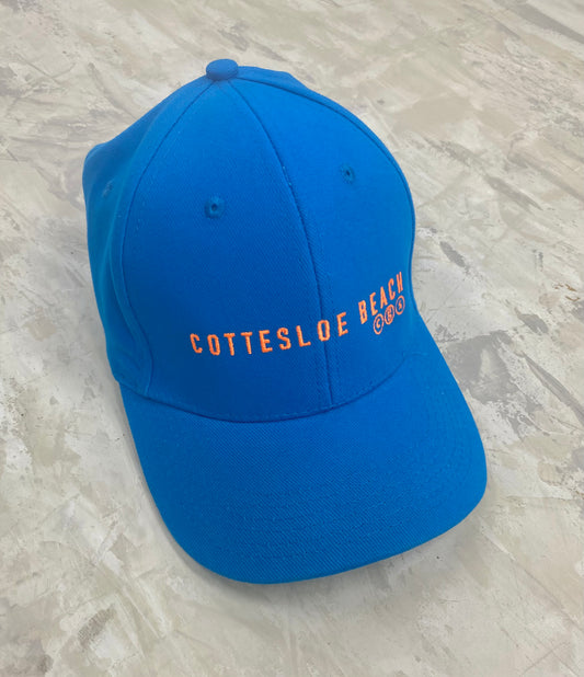 Azure Cap - Orange Text