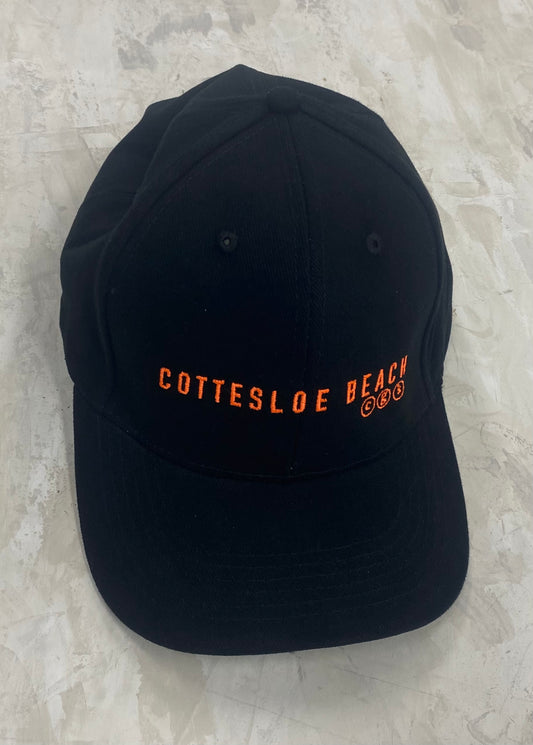 Black Cap - Orange Text