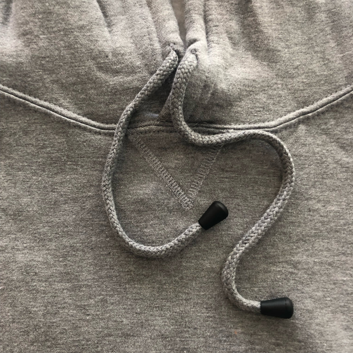 Grey Marle Unisex Hoodie - White Text
