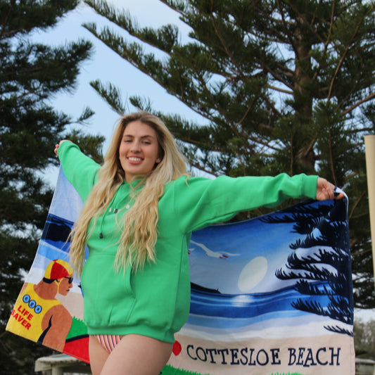 Cottesloe Illustration Beach Towel