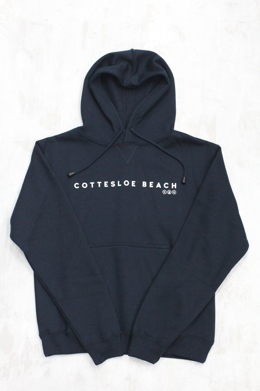 Navy Unisex Hoodie - White Text